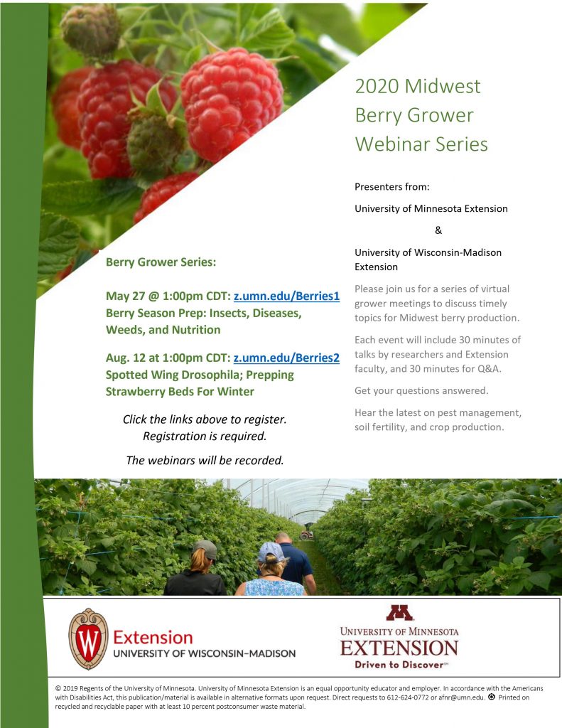 2020 Midwest Berry Grower Webinar Series – Wisconsin Fruit